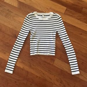 black and white striped shirt